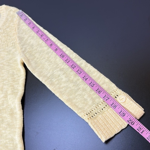 Christopher & Banks Butter Yellow 3/4 Sleeve Top S Soft Lightweight Breathable - Picture 12 of 13